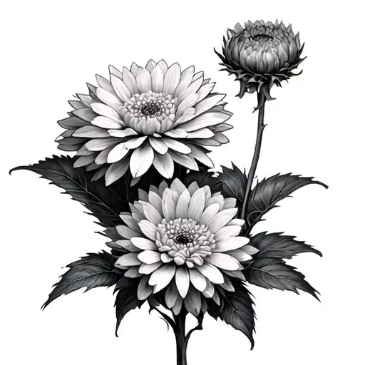 Little Sexy Smoked Chrysanthemum On Hip