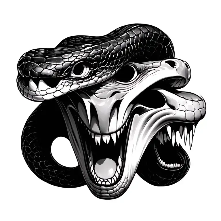 Snake Mask Of Different Emotions