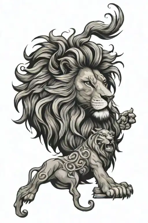 King Lion Surrounded