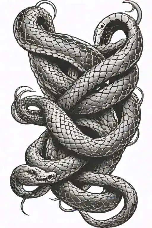 Snake Wrapping Torch Intertwined