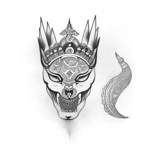 Maa Tattoo In Hindi With Crown