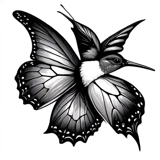 Humming-bird Infinity Symbol Butterfly