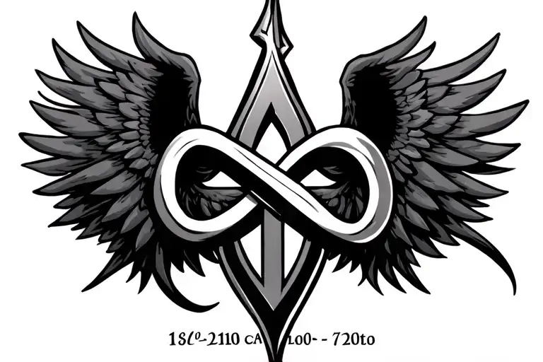 Angelic Power Rune With Infinity Sign And A Date Of Birth