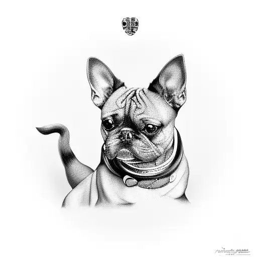 A Black And Grey Portrait Of A Beloved Pet Surrounded By Veterinary Symbols