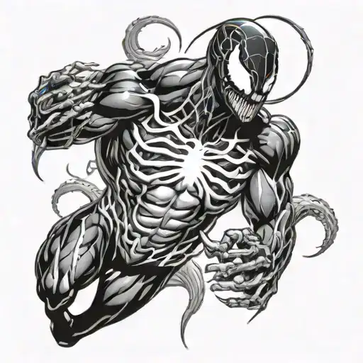 Y2k Venom Symbiote Goo Stretching