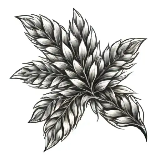 Diamond Wheat Ear For Chest