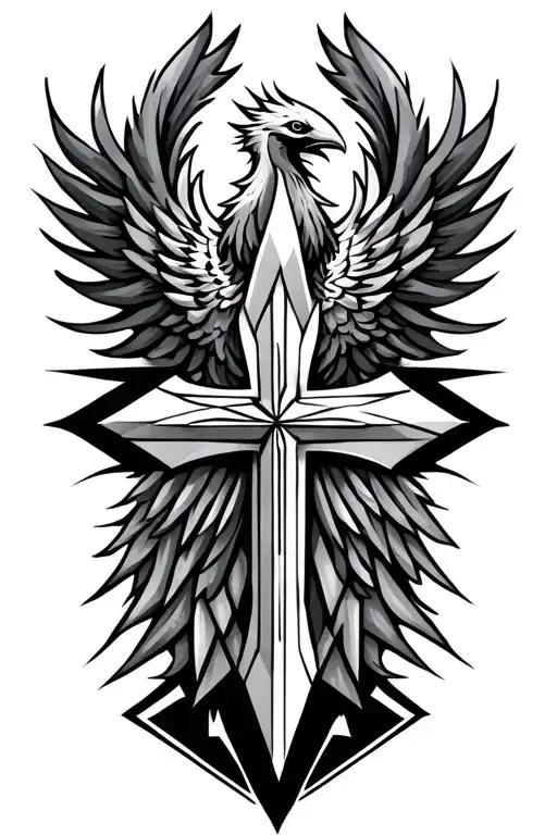 Geometric Phoenix And Cross