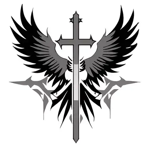 Phoenix Geometric Design Incorporating Cross