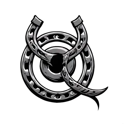 Two Horseshoe Surrounded And Infiny Symbol