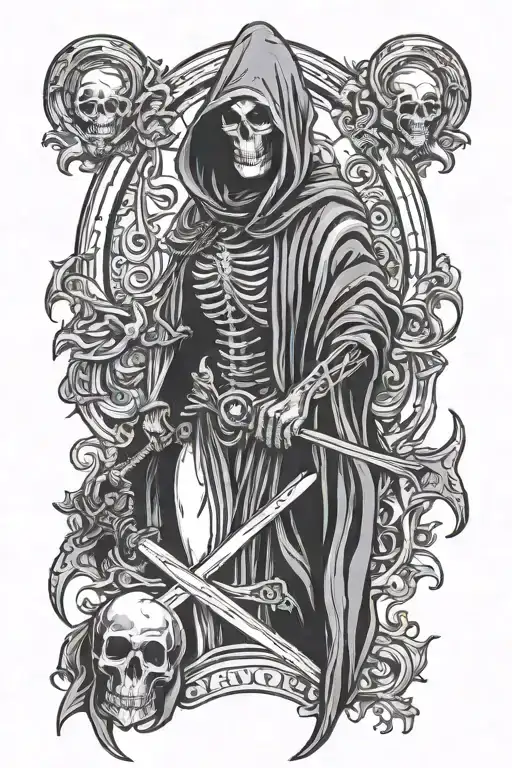 Grim Reaper And A Attractive Woman