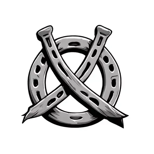 Two Horseshoe Surrounded And Infiny Symbol