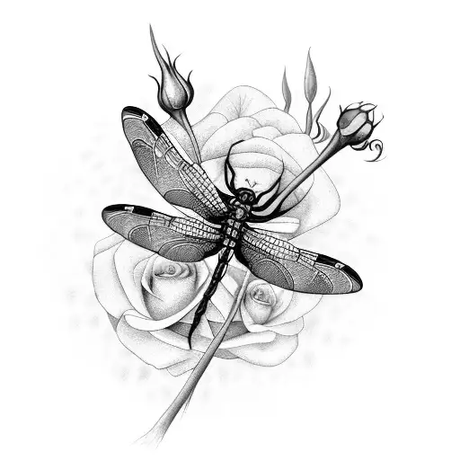 Roses Dragonfly