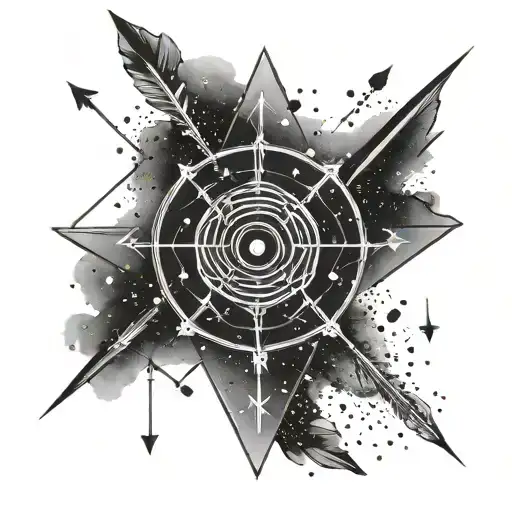 Geometric Aries Constellation Arrows 1996