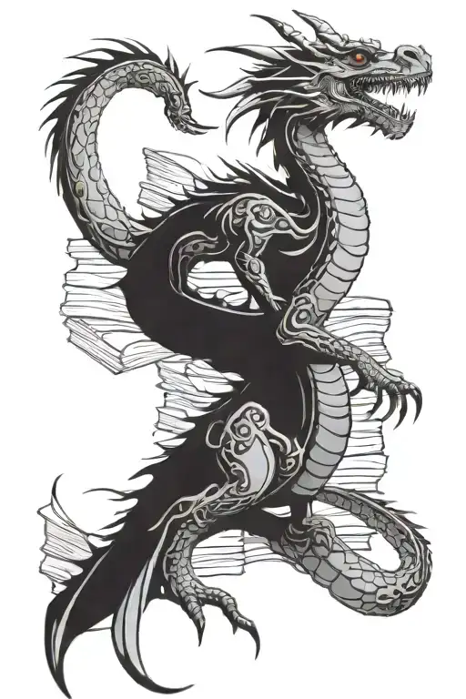 Books Dragon Wrapped