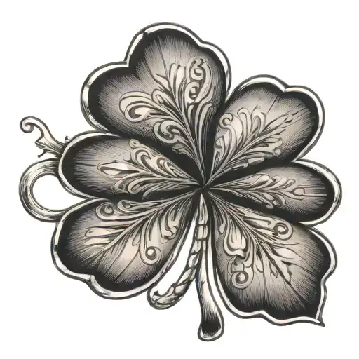 Diamond Card Of 4 Leaf Clover