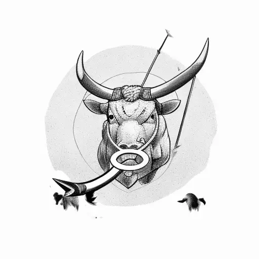 Archer Hunting A Bull