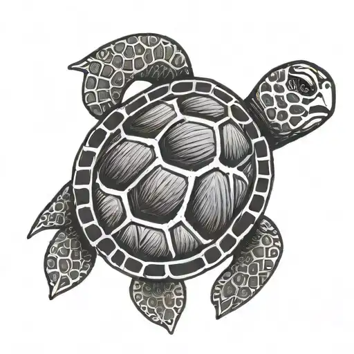 Simple Outlined Turtle