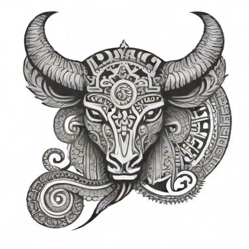 Aztec Geometric Capricorn