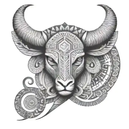Aztec Geometric Capricorn