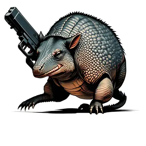An Armadillo With A Stun Gun