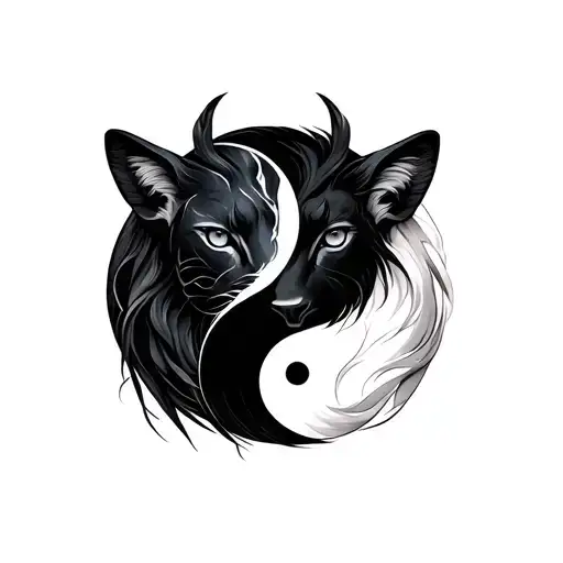 Yin Represented By The Doe And Yang Represented By The Black Panthere