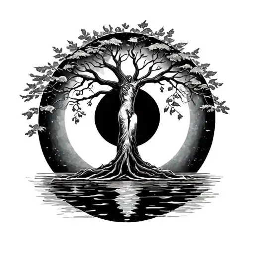 Libra District Of Columbia Tree Of Life Water Moon