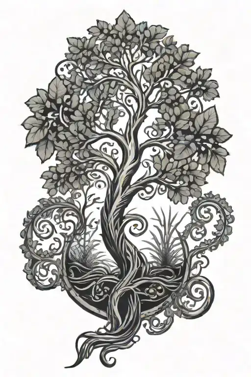 Ferns Sprouting Tree Of Life