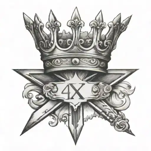 Roman Numeral 4 With Crown On It
