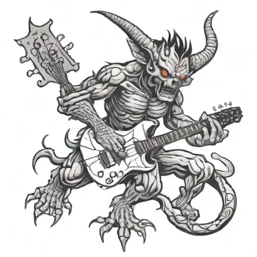 Demon Playing Guitar