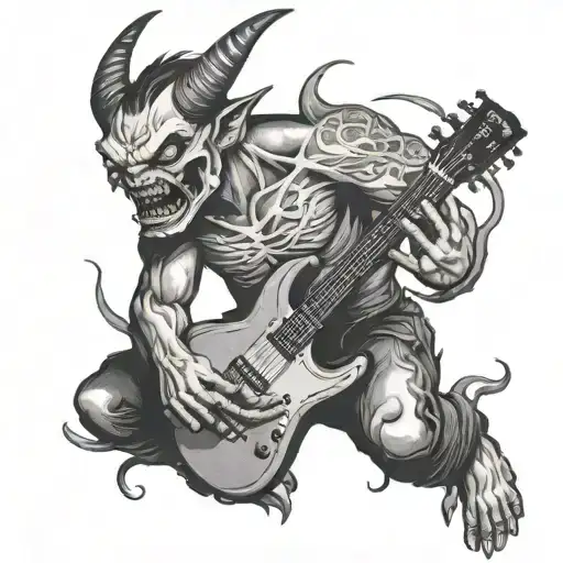 Demon Playing Guitar