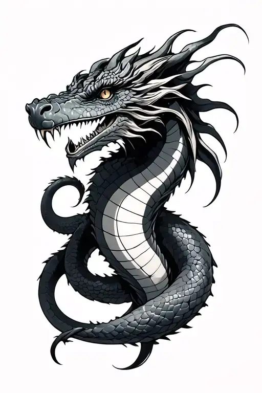 Dragon Body With Snake Head