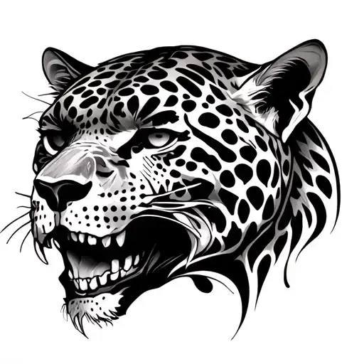 Jaguar With Human Skull