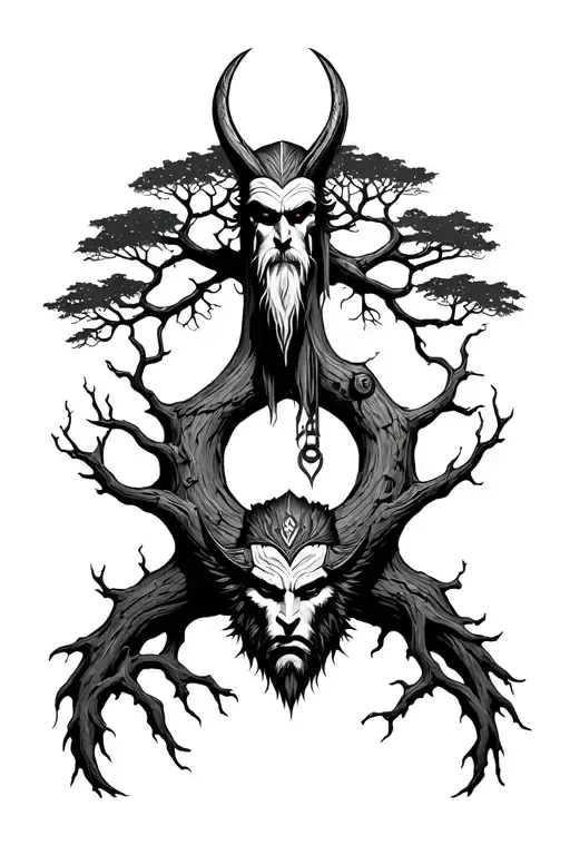 Odin Hung From Yggdrasil Tree