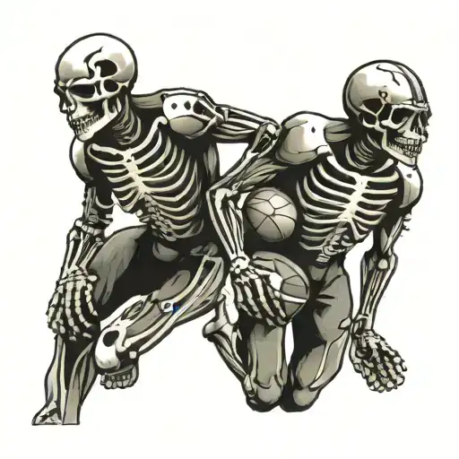 Skeleton Football Players