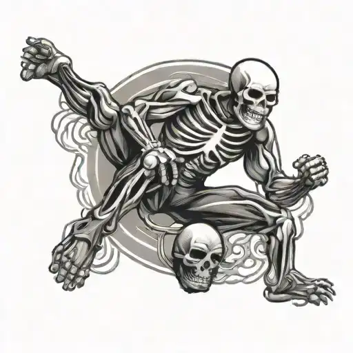 Wrestling Skeleton