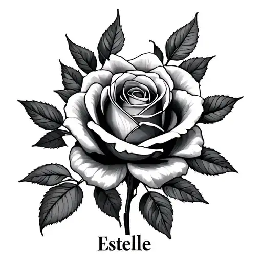 The Name Estelle Rose With Rose Growing
