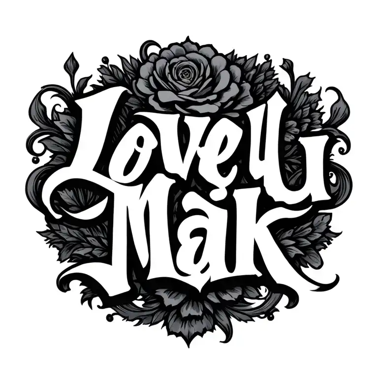 Powerful Lettering With Flourishes Love U Maik