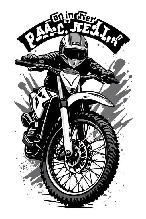 Rest In Peac Jr Dirt Bike Silhouette