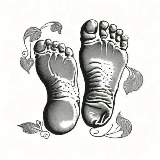 Baby Footprint Writen Inside