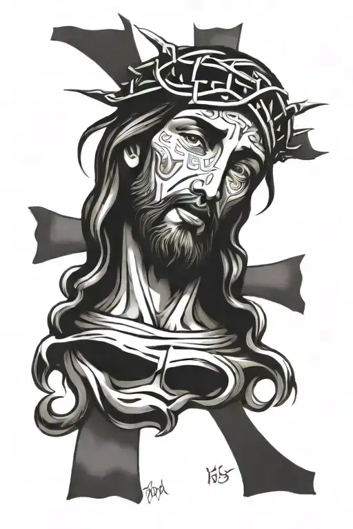 Cross With The Face Of Jesus