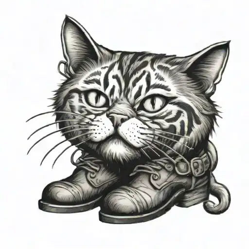 Fat Cat Wearing Boots