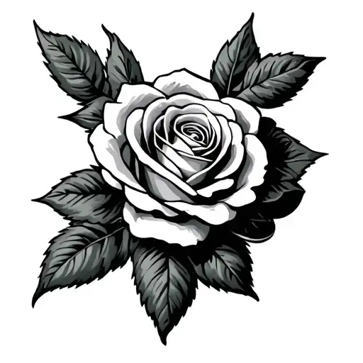 Hand Bone Tattoo With A Rose