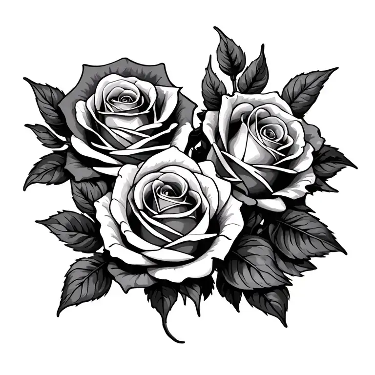 Rose Intertwined Roses