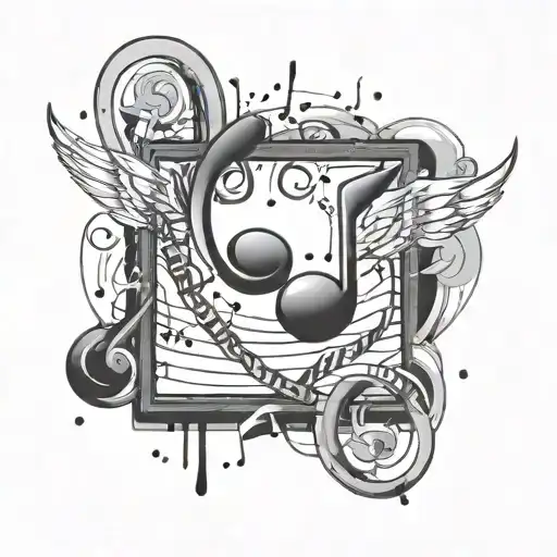 Musical Notes Intertwined Using American Idiot Music