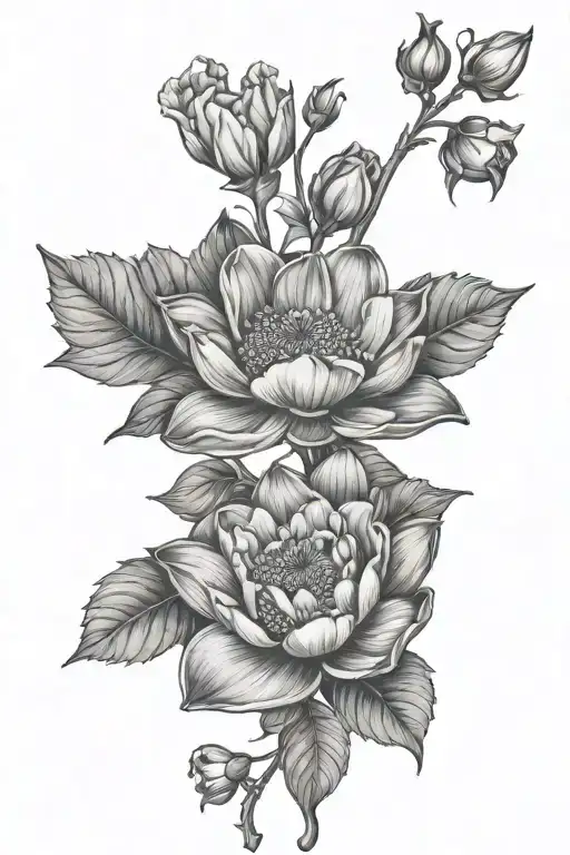 Carnation Water Lily Poppy Morning Glory And Holly