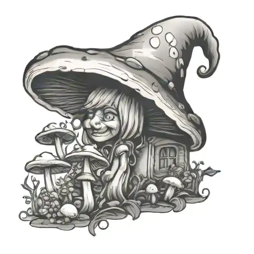 Mushroom And Witch Grandma