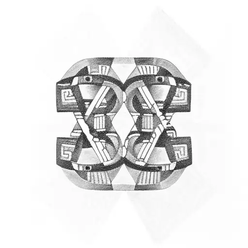 Aztec Mayan Structures In Outer Space In Geometric Double Helix