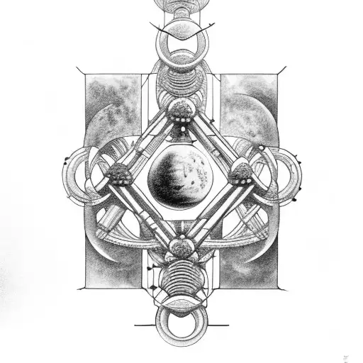 Ancient Civilizations Temples And Pyramids With Double Helix Connecting Atoms To Outer Space