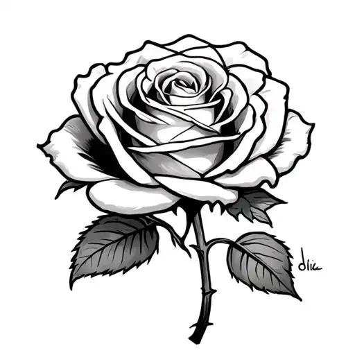 Rose With Name Ollie In It