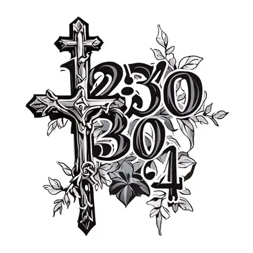 Norman Roman Numbers 12-30-44 With A Rosary